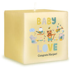 Baby Love Musical Animals 3-Inch Candle