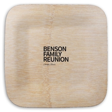 Create Your Own Headline Square Bamboo Plates