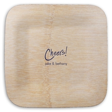 Fun Cheers Square Bamboo Plates