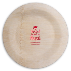 Modern Tassel Hassle Round Bamboo Plates