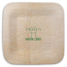 Martini Lounge Square Bamboo Plates
