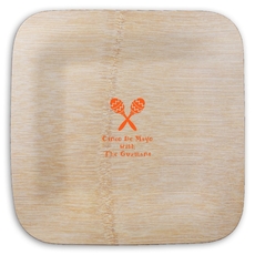 Maracas Square Bamboo Plates