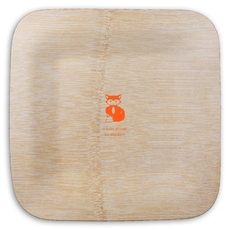 Little Fox Square Bamboo Plates