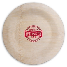 Good Friends Good Times Whiskey Bar Round Bamboo Plates