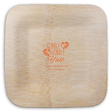 Gobble Gobble Y'all Square Bamboo Plates