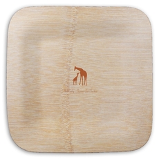 Giraffe Duo Square Bamboo Plates
