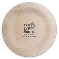 Eight Crazy Nights Round Bamboo Plates