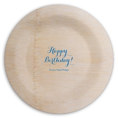 Darling Happy Birthday Round Bamboo Plates