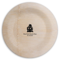 Creepy House Round Bamboo Plates