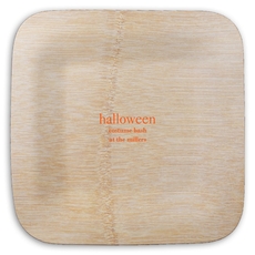 Big Word Halloween Square Bamboo Plates
