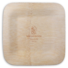 Western Boots & Cowboy Hat Square Bamboo Plates