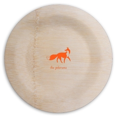 Fox Round Bamboo Plates
