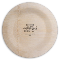 Let the Adventure Begin Round Bamboo Plates
