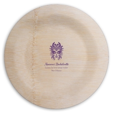 Carnival Mask Round Bamboo Plates