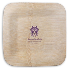 Carnival Mask Square Bamboo Plates