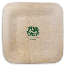 Clovers Square Bamboo Plates