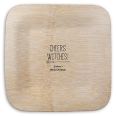 Cheers Witches Halloween Square Bamboo Plates