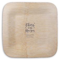 Cheers to the New Year Square Bamboo Plates