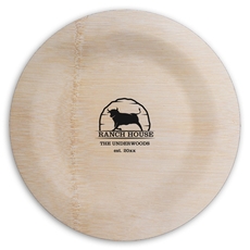 Bull Ranch House Round Bamboo Plates