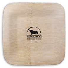Bull Ranch House Square Bamboo Plates
