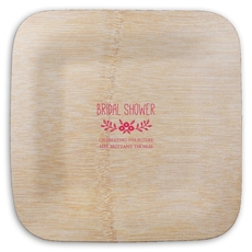 Bridal Shower Swag Square Bamboo Plates