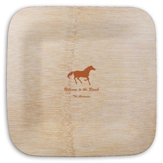 Galloping Horse Square Bamboo Plates