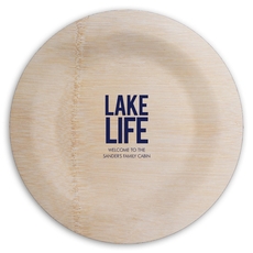 Lake Life Round Bamboo Plates