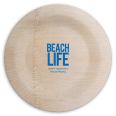 Beach Life Round Bamboo Plates