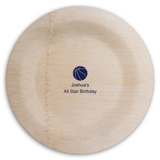 Basketball Round Bamboo Plates