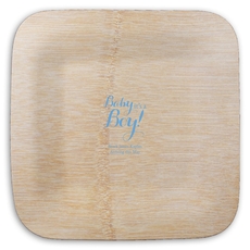 Baby It's A Boy Square Bamboo Plates