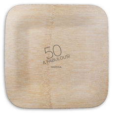 50 & Fabulous Square Bamboo Plates