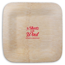 3 Sheets To The Wind Square Bamboo Plates