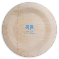 Adirondack Chairs Round Bamboo Plates