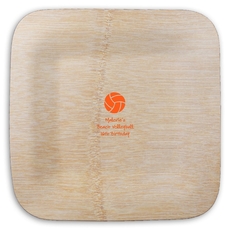 Volleyball Square Bamboo Plates