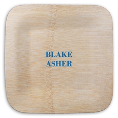 Two Bold Names Square Bamboo Plates