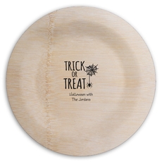 Trick or Treat Spider Round Bamboo Plates
