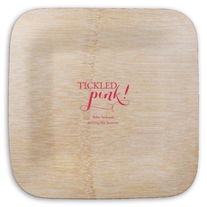 Tickled Pink Square Bamboo Plates