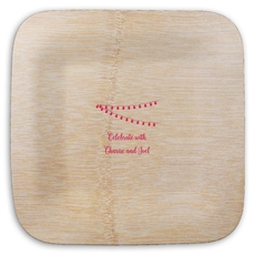 String Lights Square Bamboo Plates