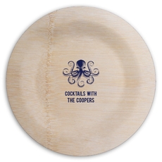 Octopus Round Bamboo Plates
