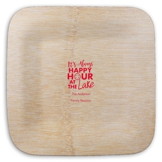 Happy Hour at the Lake Square Bamboo Plates