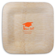 Nice Hat Square Bamboo Plates