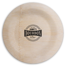 My Bourbon Bar Round Bamboo Plates