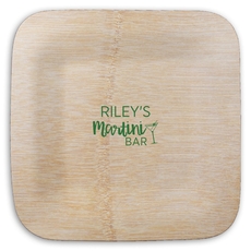 Modern Martini Square Bamboo Plates