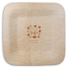 Let's Get Stuffed Square Bamboo Plates