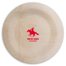 Lasso Cowboy Round Bamboo Plates