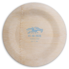 He's Her Lobster Round Bamboo Plates