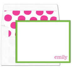 Kelly Green Folded Note Cards