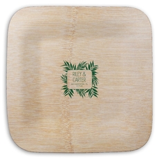 Palm Leaves Square Bamboo Plates