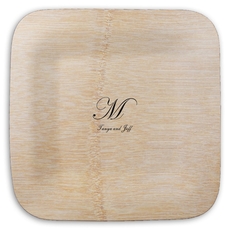 Presidential Initial Square Bamboo Plates