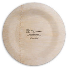 Just the Fun Facts Round Bamboo Plates